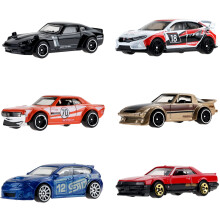Hot Wheels 6 pacchetto datsun personalizzato 240Z 2018 Honda Civic Type R '70 Toyota Celica Mazda RX-7 Subaru WRX STI e '82 Nissan Skyline