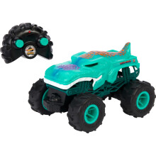 Hot Wheels Monster Trucks Toy Toy RC Remote-Control Mega-Wrex in scala 1:24 con pneumatici all-terrain esegue Wheelies