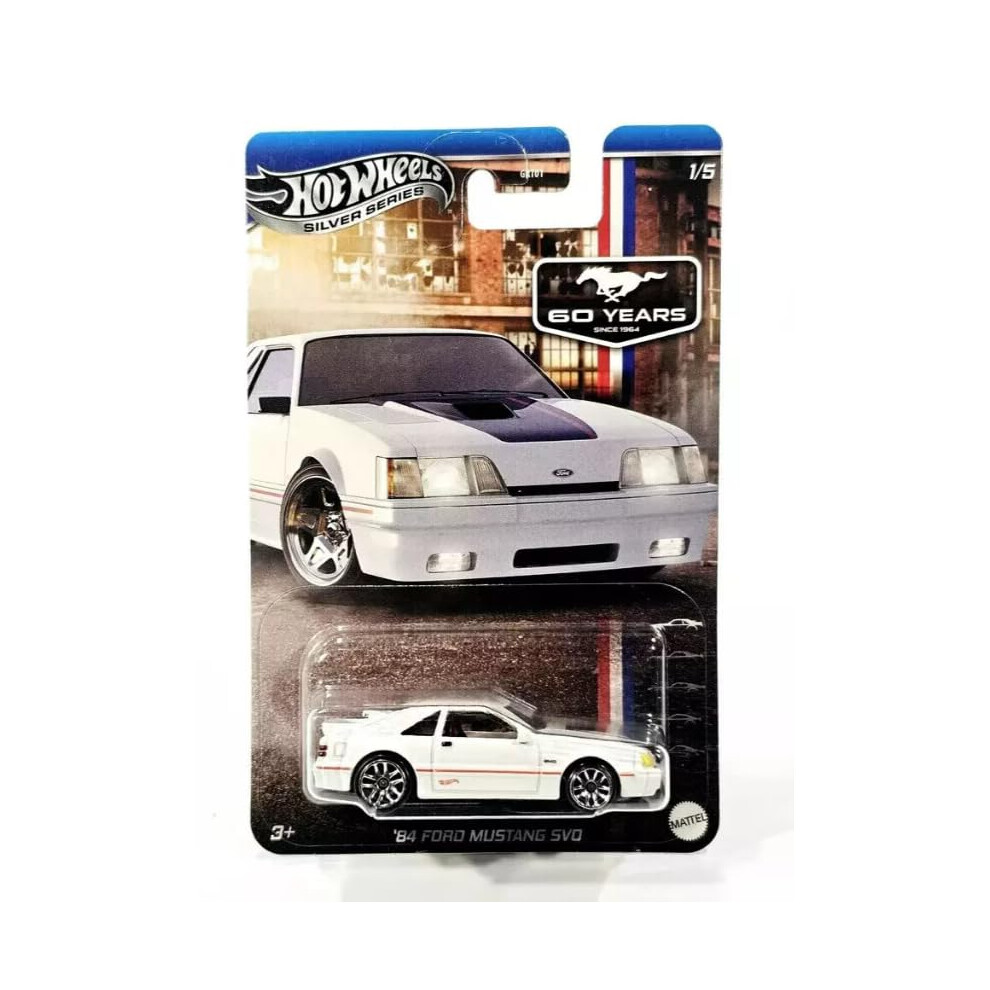 Hot Wheels '84 Ford Mustang SVO  Silver Series 1/5  White-image-OPC-PHTGWCX-NEW