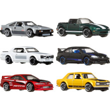 Hot Wheels 1:64 Scala delle auto da giocattolo estromesso set di 6 veicoli giapponesi con deco elevato (gli stili possono variare)