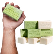 Australische Botanische Mannen Zeep, Luxe Body en Baard Zeep, Zeezout en Geitenmelk, 8 Pack
