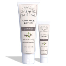 Way Natural Goat Milk Lotion Home & Away Vanilla Bean Cremige Hand- und Krperlotion zur Linderung trockener Haut Echte Ziegenmilch-Handcreme fr