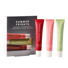 Summer Fridays Limited Edition The Holiday Lip Butter Balm 3-teiliges Set Rosa Zucker Se Minze Kirsche Neu im Karton