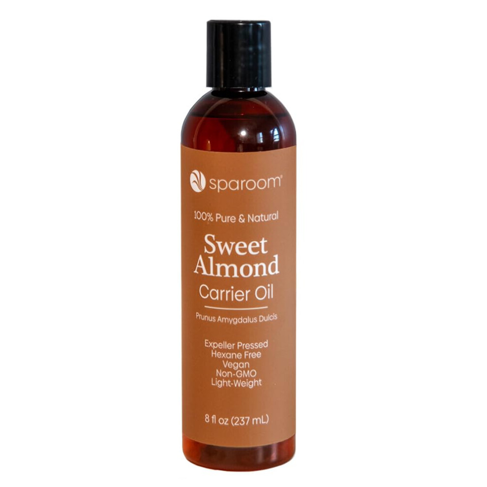 Sparoom 100% Pure And Natural Carrier Oil Hair And Skin Moisturizer Aromatherapy And Massage Oil Base For Essential Oils 8 Ounces Sweet Almon