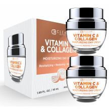 Clear Beauty Vitamina C & Collagene IDrabitore del viso quotidiano - Dermatologo testato ripristina e illumina il tono della pelle rassodando la cura