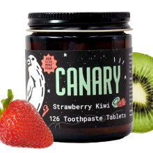 Kanarische Nano-Hydroxylapatit-Zahnpasta-Tabletten Erdbeer-Kiwi  remineralisierende, fluoridfreie, ganz natrliche Tabs mit Xylitol  ideal fr Kind