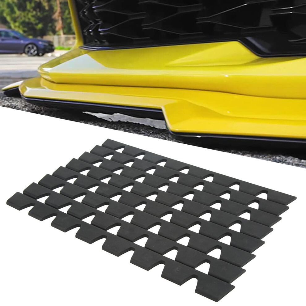 8Pcs Front Bumper Scrape Guard Set Rubber Universal Bumper Anti Scratch Protector Black 9331319337848