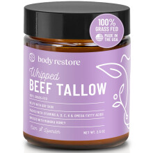 Body Restore Grasgeftterter, geschlagener Rindertalg fr Haut, Gesicht, Krper, trockene Haut mit Manuka-Honig, Jojobal, einzigartige Geschenke z