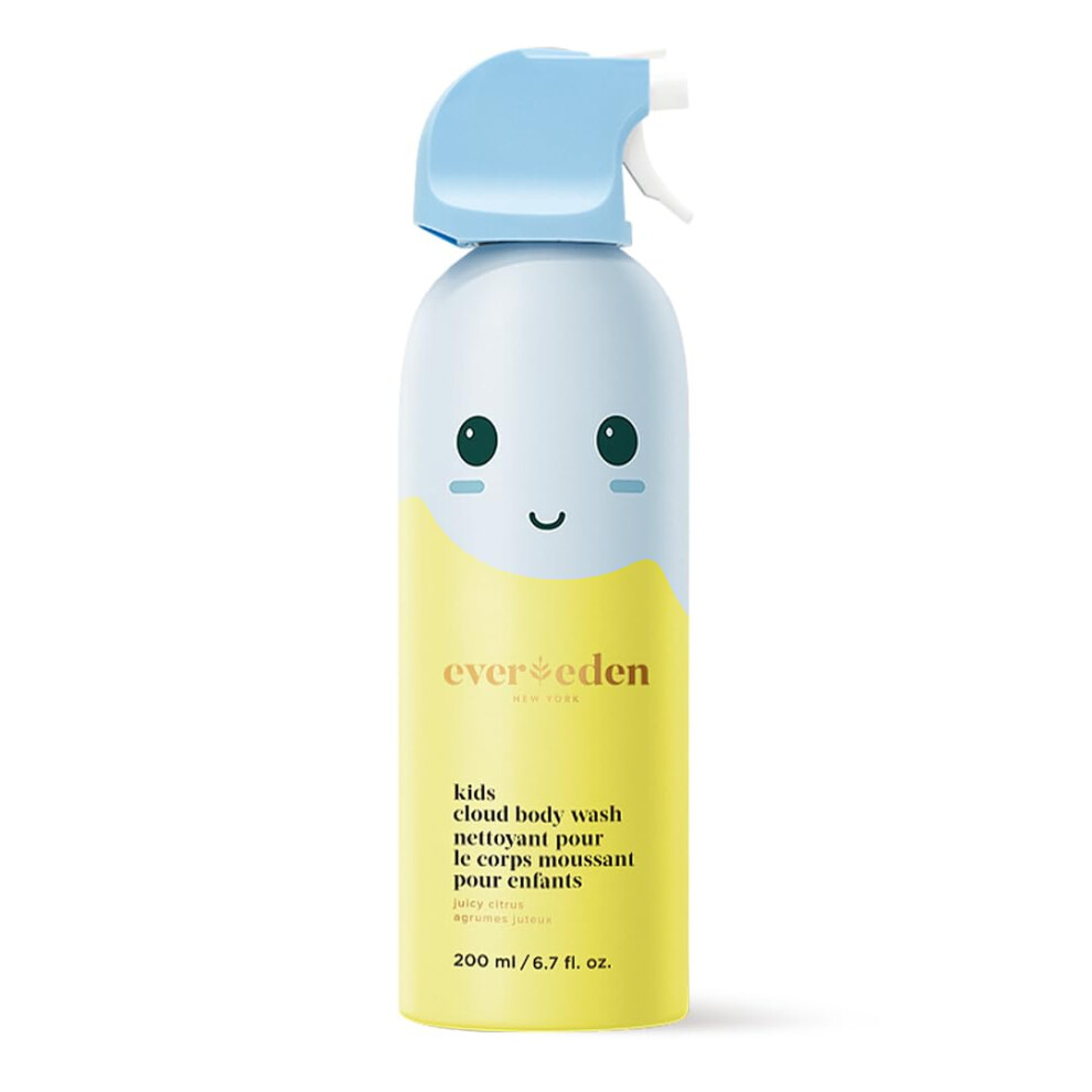 Kids Cloud Body Wash (6.7 Fl. Oz. Juicy Citrus): Creamy Nourishing Cloud-Like Texture Toddler Body Wash - Gentle Hydrating Body Wash Fo Evereden