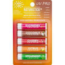 Naturistick SPF 30 Vegan Lip Balm - Mineral Sunscreen with Zinc Oxide | Broad Spectrum UVA/UVB | 100% Natural Coral-Friendly Formula | 5-Pk Rasp
