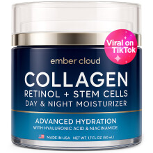 Crema per il viso di collagene con cellule staminali retinolo acido ialuronico niacinamide - idratante per il viso di collagene anti -invecchiamento