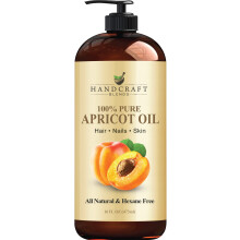 Handcraft Blends Abrikozenpitolie - Koudgeperst 16 Fl Oz - 100% Puur en Natuurlijk - Premium Drager voor Huid en Haar