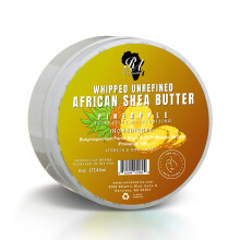 RA COSMETICS Bita Maslo Shea Ananas - 6oz | 100% czystego i naturalnego afrykanskiego masla shea dla mezczyzn i kobiet - recznie robiony krem ??n