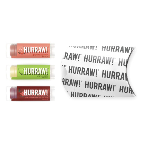 Hurraw! Grapefruit, Mint, Black Cherry Getinte Lippenbalsems, 3 Pack Bundle 1