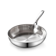 Cooks Standard Frying Pan Stainless Steel 8-Inch Multi-Ply Clad wok Stir Fry Pan Kitchen Skillet Silver