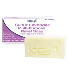 Naturasil 10 % Schwefel-Lavendel-Seifenstck, natrliche Hautbehandlung fr Akne, Insektenstiche, Warzenbehandlung, virale Beulen, Knoten und Juckrei