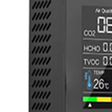 Formaldehyd-Detektor 5-in-1 TVOC CO2 PM2.5 Schwarz