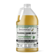 Beessential Sapone Mani Schiumoso Naturale Ricarica, 64 oz Peppermint | Con Aloe e Miele - Made in USA