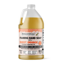 Beessential Ricarica di sapone per le mani schiumoso sfuso tutto naturale 64 oz Arancione | Realizzato con aloe idratante e miele - Prodotto negl