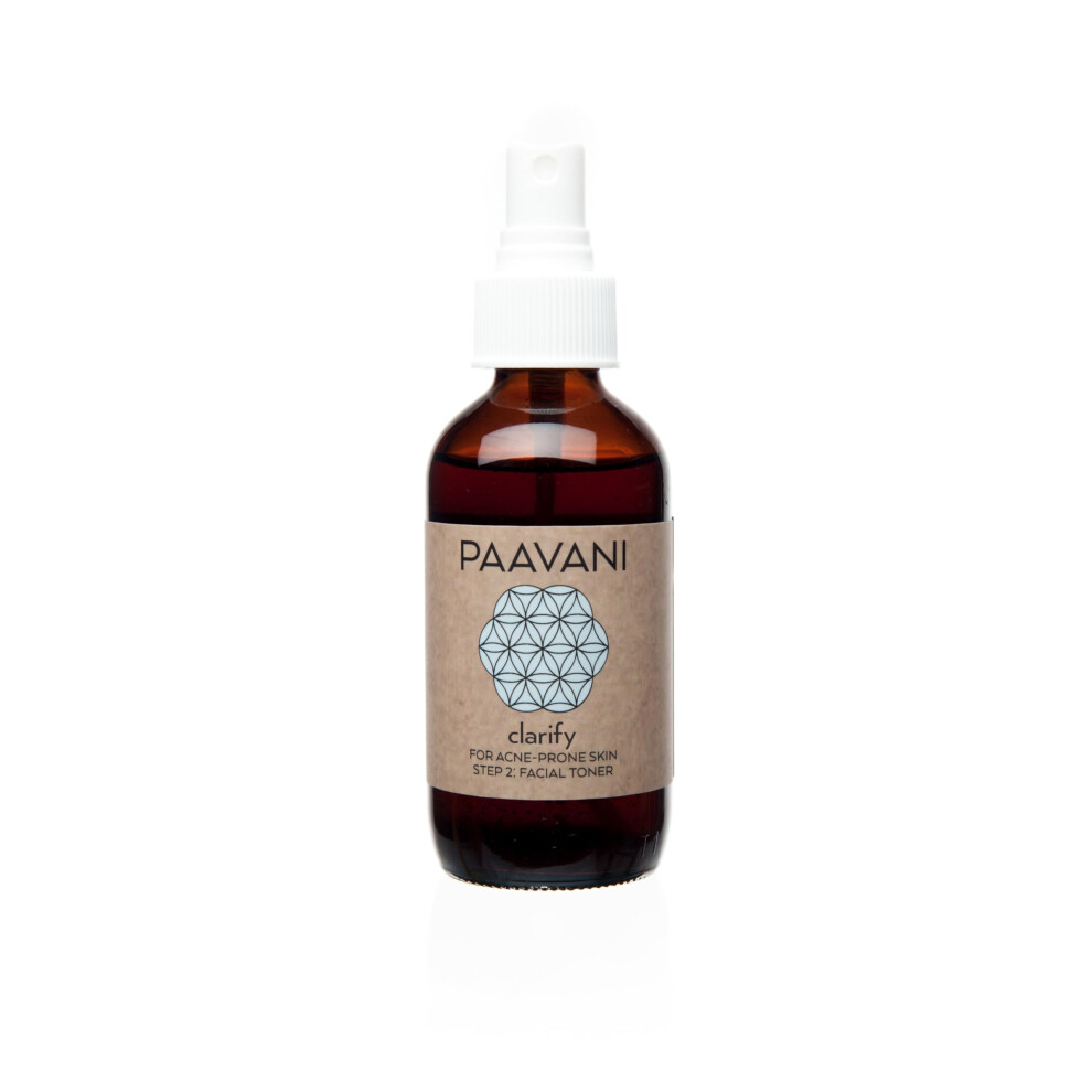 Paavani Ayurveda Clarifying Toner - 100% Organic Made In Usa - Ayurvedic Skincare For Acne Prone Skin - 4 Oz