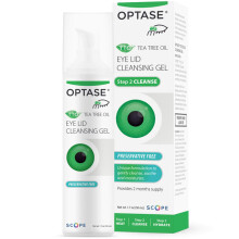 Gel de limpeza para plpebras Optase TTO - Limpador de plpebras com leo de tea tree para alvio de olhos secos - Ingredientes naturais sem cons