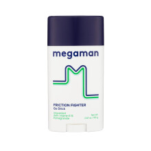 Megaman Friction Fighter Go Anti-Scheuer-Stick | Verhindert Hautscheuern und -reizungen | Oberschenkel, Arme & mehr | 2,12 Unzen
