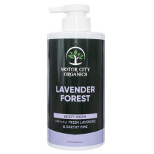 Motor City Organics Lavender Forest Body Wash | Angereichert mit beruhigendem Lavendel und Kruterextrakten 16,9 oz | Sanfte feuchtigkeitsspendende