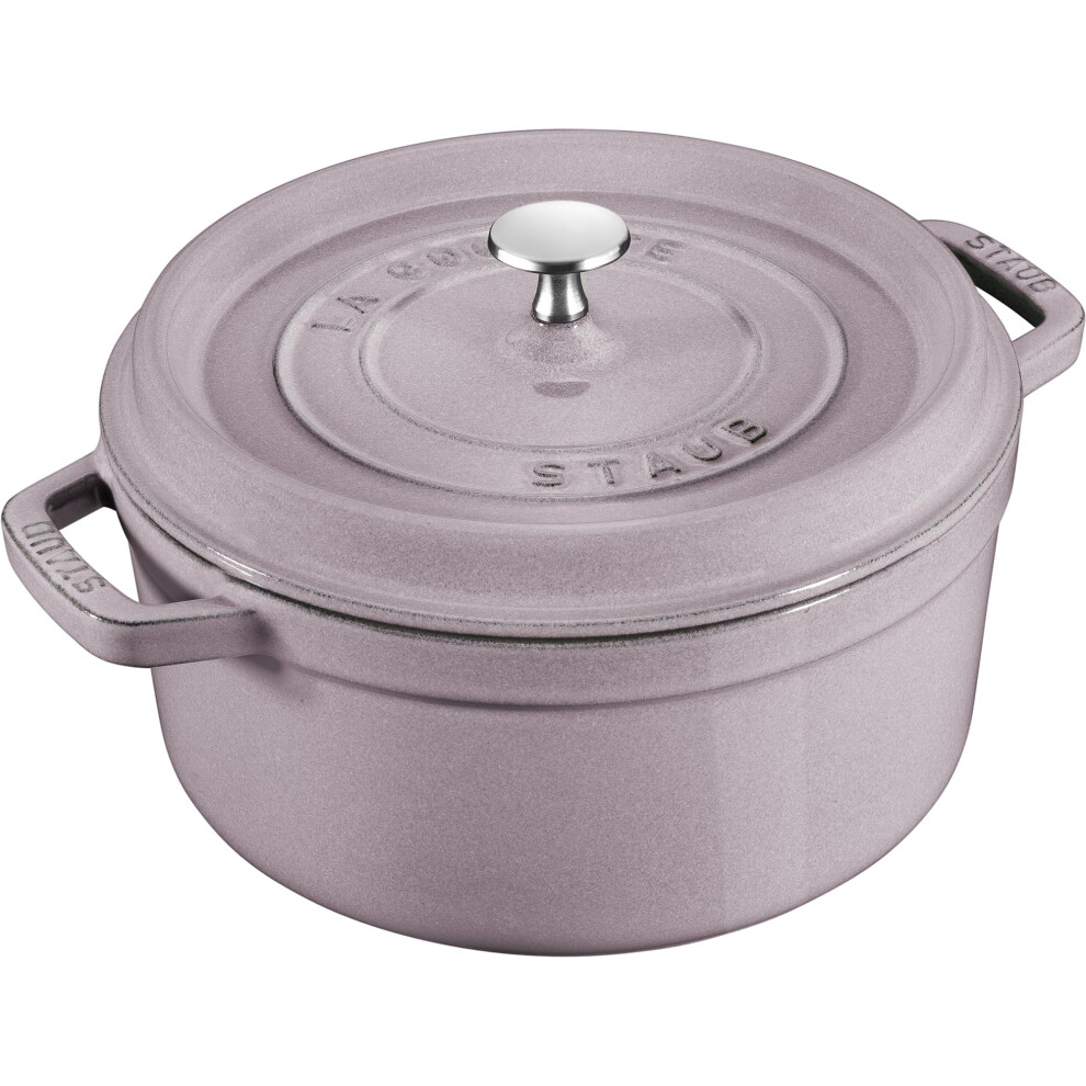 Photos - Stockpot Staub Cast Iron 4-qt Round Dutch Oven - Lilac 1021923 