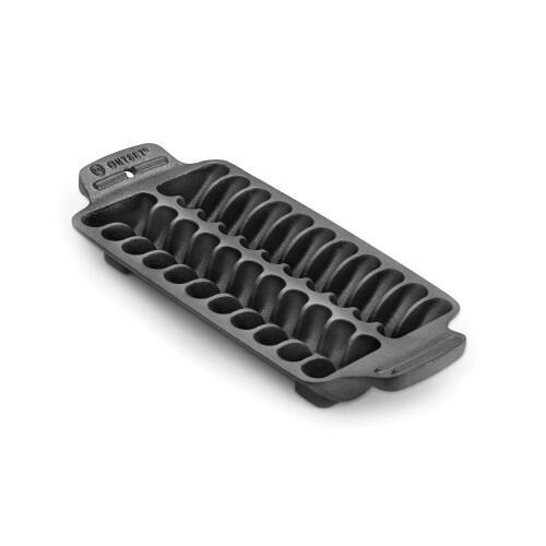 Outset 76375 Shrimp Cast Iron Grill and Serving Pan   Black 1
