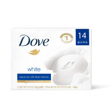 Dove Beauty Bar Zachte Reiniger voor Soepeler en Gladder Huid met 1/4 Hydraterende Crème 3.75 oz 14 Stuks
