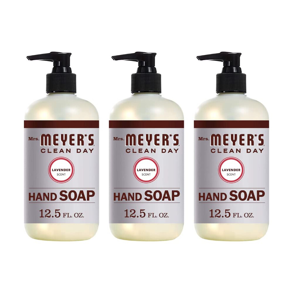 Mrs. Meyer's Clean D Lavender Mrs Meyers Hand Soap 12.5 Ounce Pump (370Ml) (3 Pack)
