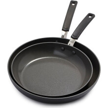 Poziomice GreenPan Mozliwosc ukladania w stosy Twarde anodowane Zdrowa ceramika Nieprzywierajaca Zestaw patelni do patelni 10"" i 12"" Nie zawiera