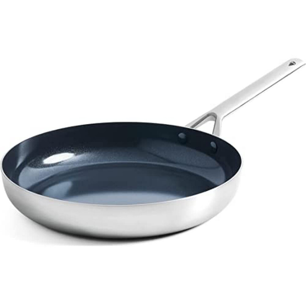 Blue Diamond Cookware Bratpfanne, Dreilagiger Edelstahl, Keramik, Antihaftbeschichtet, 27,9 Cm, Pfas-Frei, Mehrfach Beschichtet, F R Induktion,-image