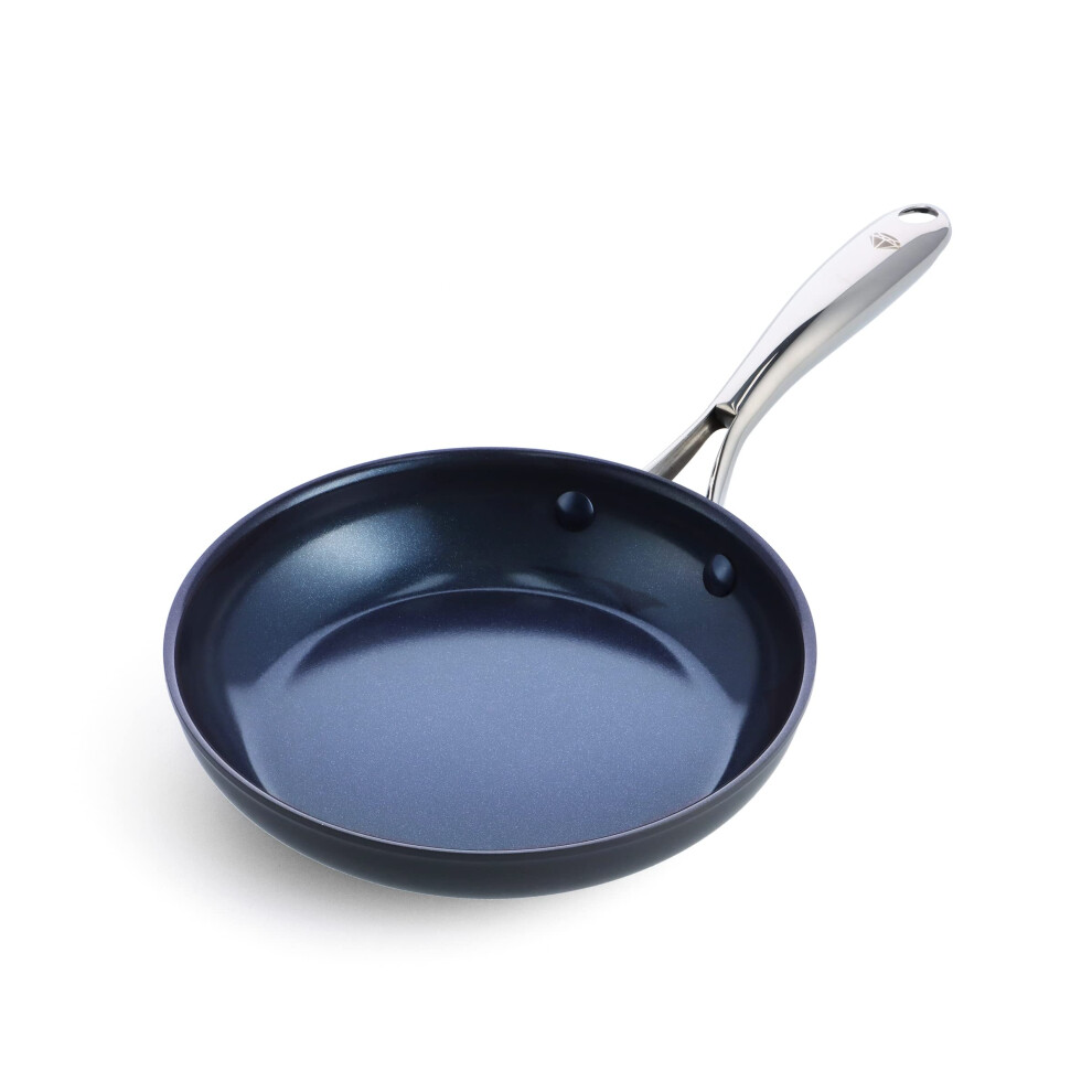 Blue Diamond Cookware Hard Anodized Ceramic Nonstick 8"""" Frying Pan Skillet PFAS and PFOA-Free Dishwasher Safe Oven Safe Durable Even Heatin