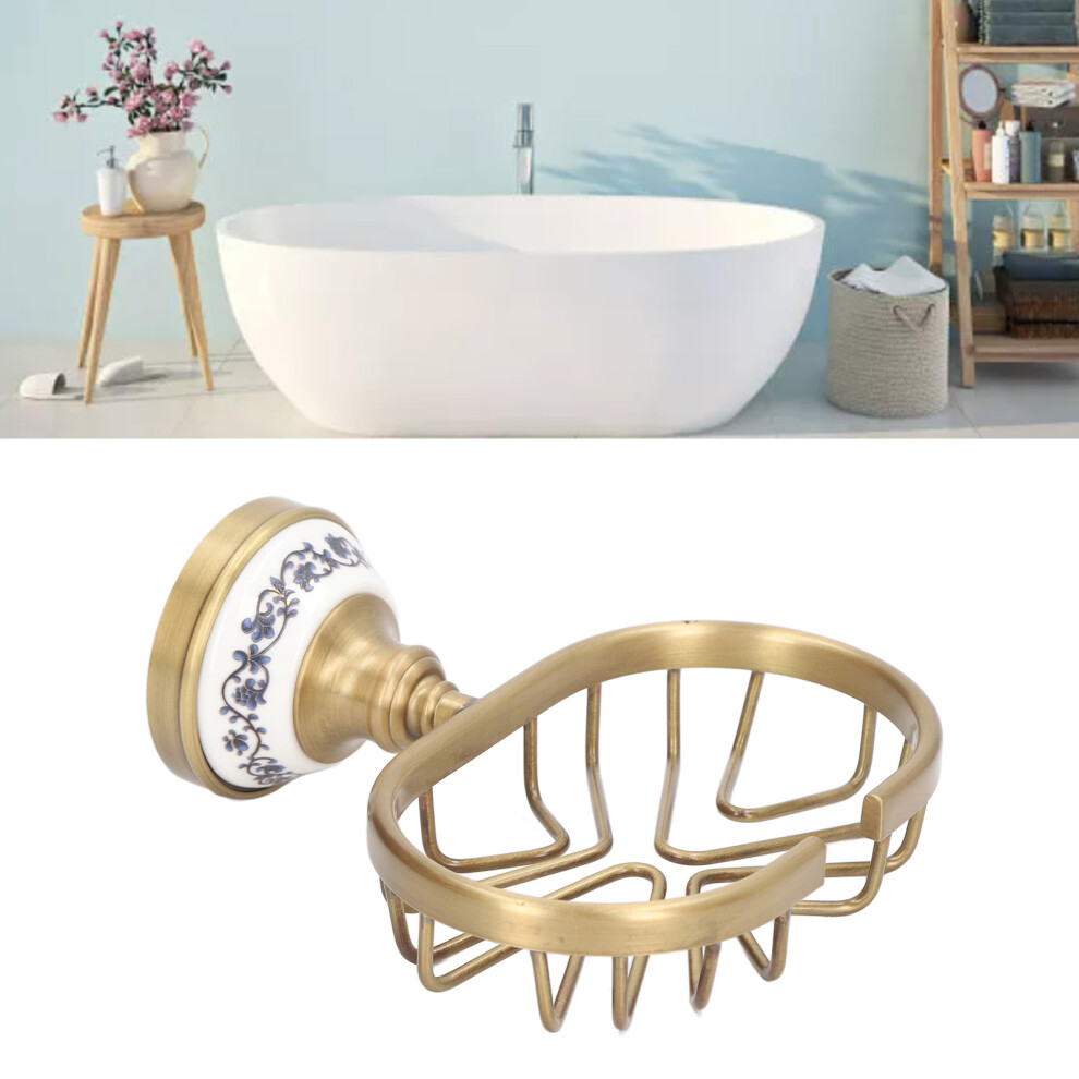 Soap Dish Holder Basket Hollow Design Waterproof Rustproof Wall Mounted Antique Bathroom Soap Basket Soap Dish Holder-image-OPC-PHTH26N-NEW