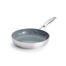 GreenPan Valencia Pro Stal nierdzewna 8 Patelnia Patelnia Indukcyjna Odpowiednia Trjwarstwowa, lustrzana ceramika Nieprzywierajaca Nie zawiera PFAS