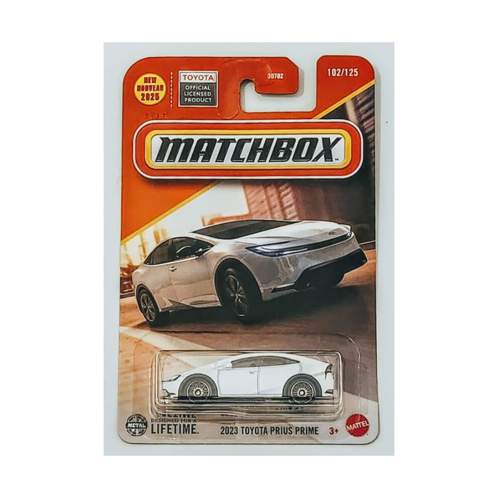Matchbox 2023 Toyota Prius Prime Druckgussauto, Ma Stab 1:64, Wei , 102/125-image