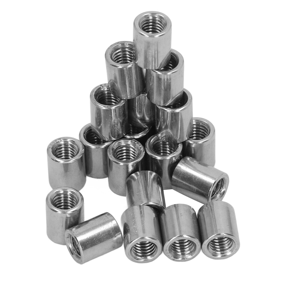 20Pcs M8 Female Thread Coupling Nut Kit Stainless Steel Rugged Threaded Coupling Nut Kit for Repairing-image-OPC-PHTH2J5-NEW