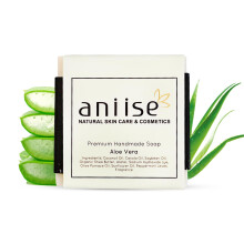 Aniise Aloe Vera Soap for Face & Body With Vitamin A E & Aloe Vera Ideal for Oily and Sensitive Skin Vegan Cruelty-free Paraben-free Acid-