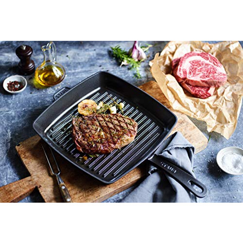 Staub American Grill Pan Cast Iron Suitable for Induction Cookers 26 cm Black 2