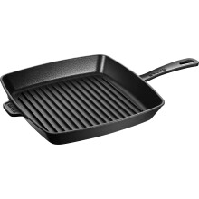 Staub American Grill Pan Cast Iron Suitable for Induction Cookers 26 cm Black