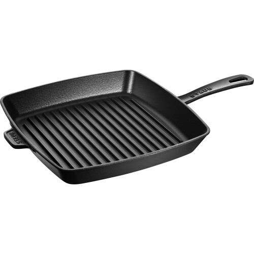 Staub American Grill Pan Cast Iron Suitable for Induction Cookers 26 cm Black