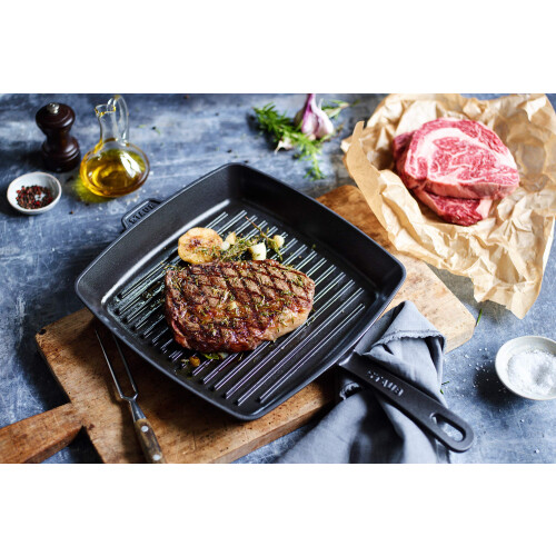 Staub American Grill Pan Cast Iron Suitable for Induction Cookers 26 cm Black 1