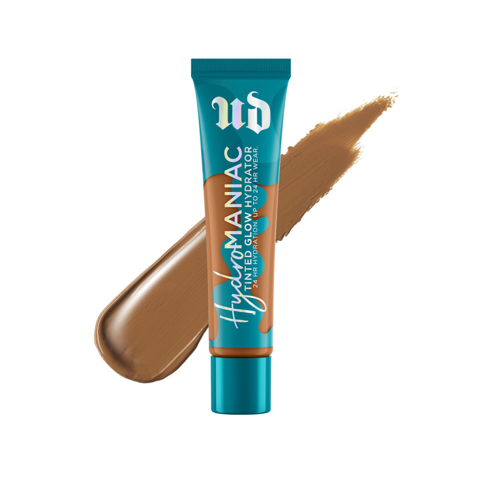 Urban Decay Hydromaniac Dewy Foundation (70 Deep Warm)  Hydrating Tinted Moisturizer for Dry Skin  Buildable Medium Coverage  Non-comedogenic  Ve