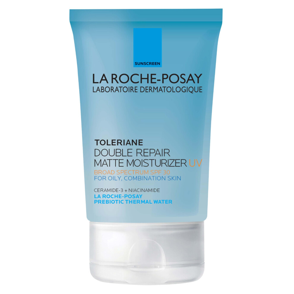 La Roche-Posay Toleriane Double Repair Matte Moisturizer SPF 30  Lightweight Daily Face Moisturizer for Oily Skin & Combination Skin  With Niacin