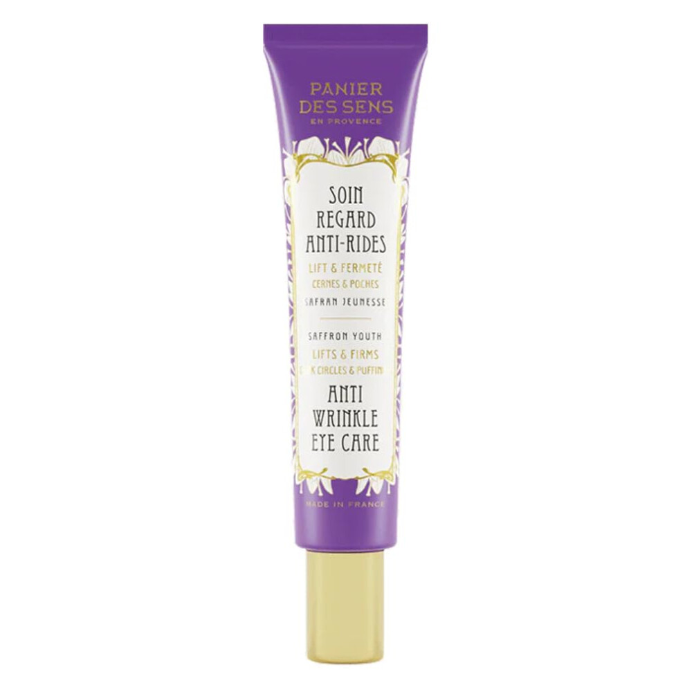 Panier Des Sens Cream/Dark - Anti Aging Under Eye - Hyaluronic Acid Saffron Extract Hawthorn - Anti Wrinkle Circles Puffiness - Ophthalmologi