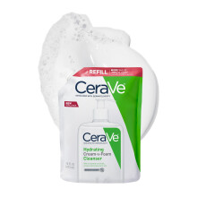CeraVe Hydrating Cream To Foam Cleanser Makeup Remover Face Wash fr trockene Haut Schumender Gesichtsreiniger mit Hyaluronsure fr normale bis tro