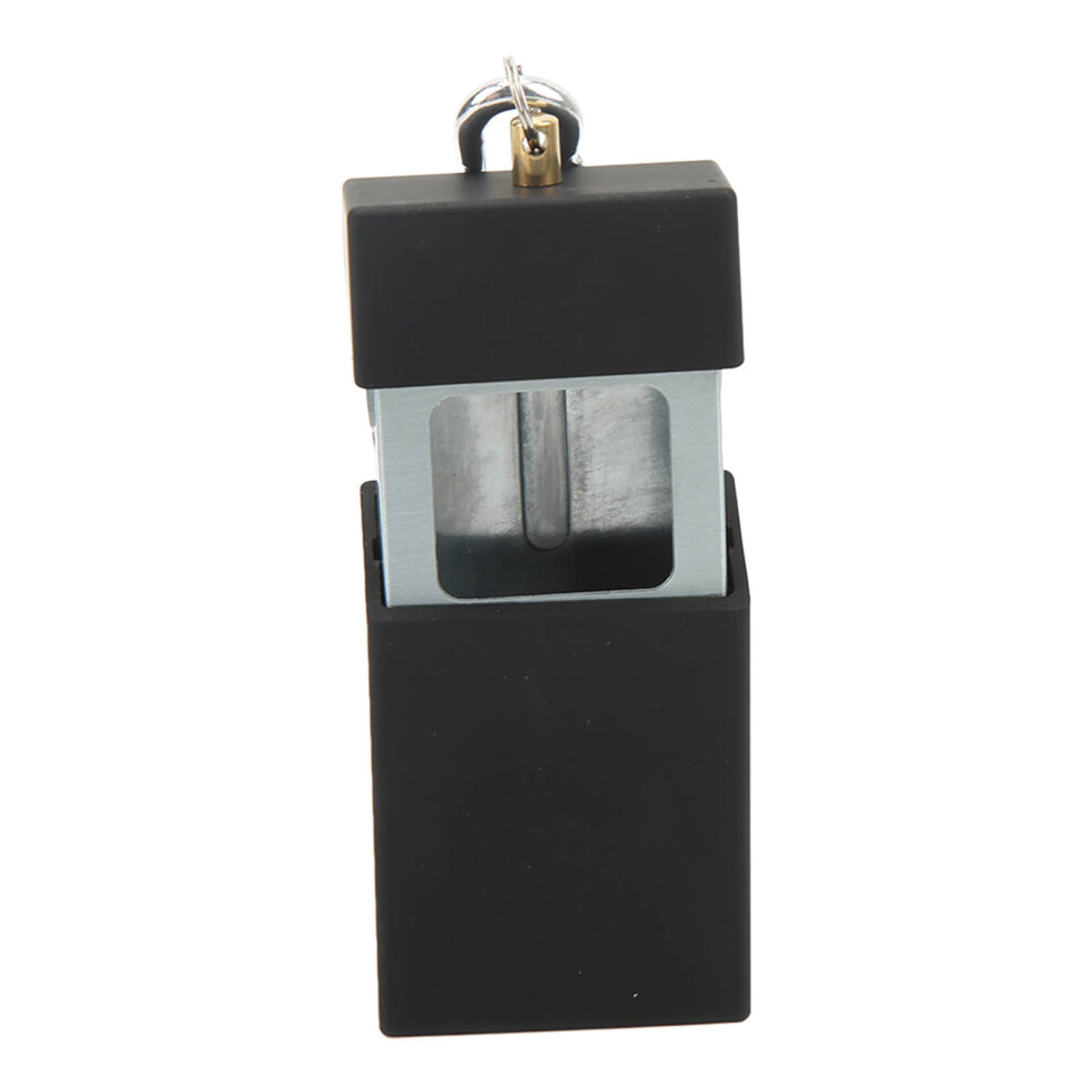 Pocket Ashtray Mini Portable Stainless Steel with Mountaineering Buckle Cigarette Ash Holder for Outdoor Travel Black