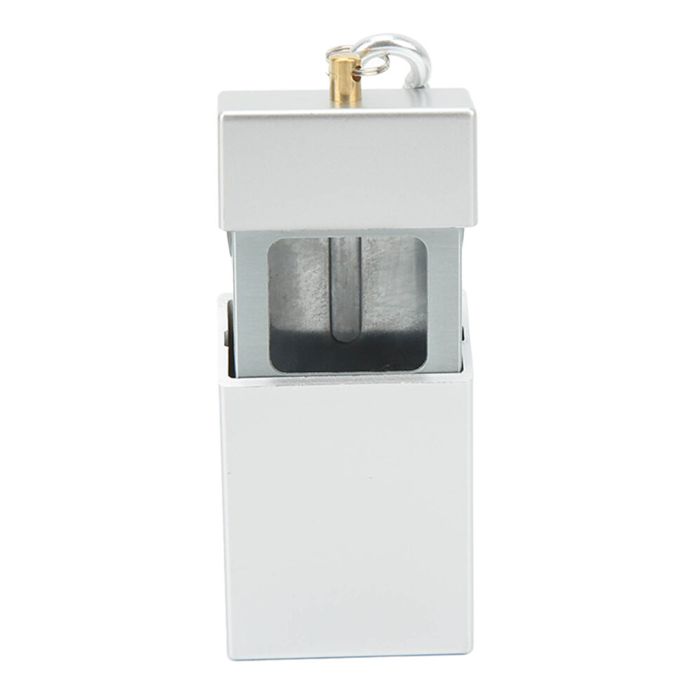 Pocket Ashtray Mini Portable Stainless Steel with Mountaineering Buckle Cigarette Ash Holder for Outdoor Travel Silver