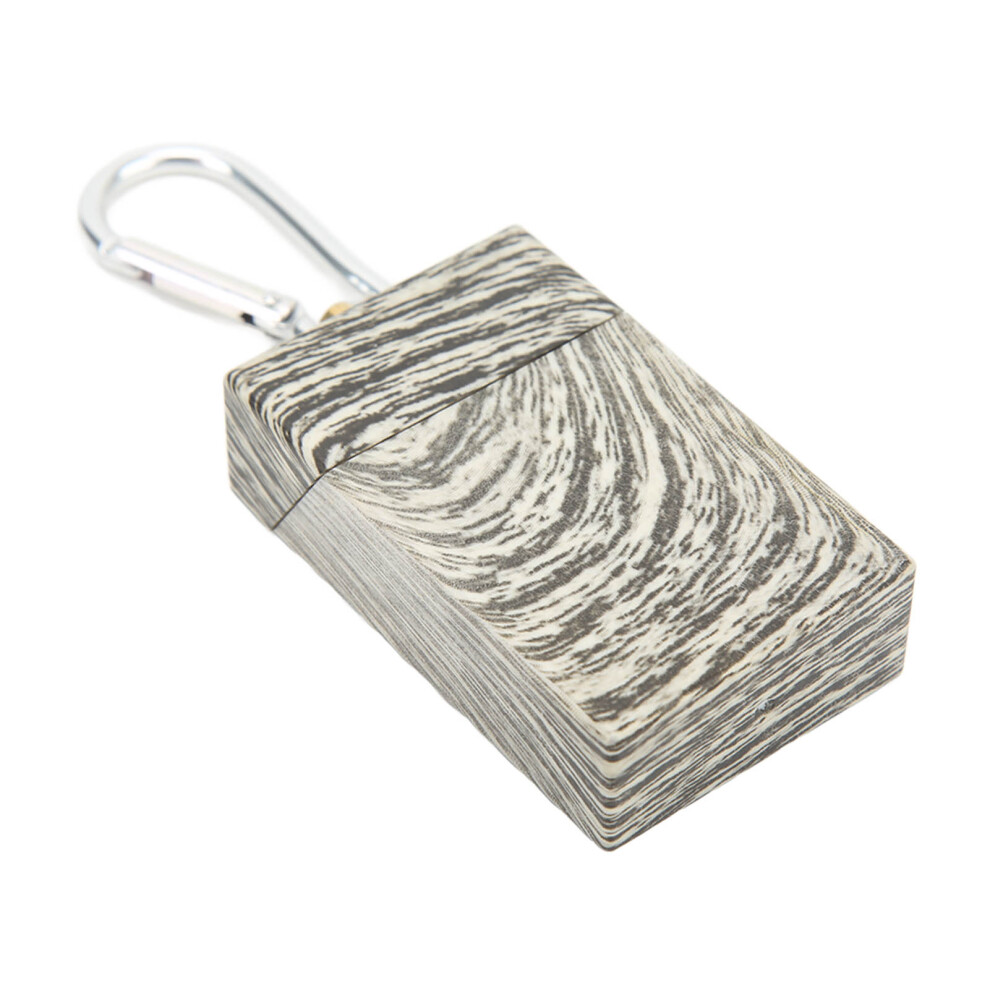 Pocket Ashtray Mini Portable Stainless Steel with Mountaineering Buckle Cigarette Ash Holder for Outdoor Travel Marble
